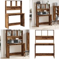 Schreibtisch mit Regal Altholz-Optik 102x45x148cm Holzwerkstoff - Vidaxl von VIDAXL