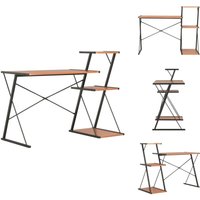 Vidaxl - Schreibtisch mit Regal Schwarz und Braun 116×50×93 cm - Bürostuhl - Schreibtisch - Home Office - Computerarbeitsplatz - Arbeitszimmer Vidaxl - Schreibtisch mit Regal Schwarz und Braun 116×50×93 cm - Bürostuhl - Schreibtisch - Home Office - Computerarbeitsplatz - Arbeitszimmer von VIDAXL
