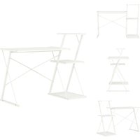 Schreibtisch mit Regal Weiß 116×50×93 cm - Bürostuhl - Schreibtisch - Home Office - Computerarbeitsplatz - Weißes Möbel von VIDAXL