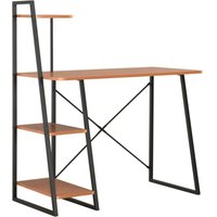 Schreibtisch mit Regaleinheit Schwarz und Eiche 102×50×117 cm - Vidaxl von VIDAXL
