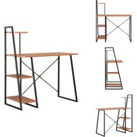 Schreibtisch mit Regaleinheit Schwarz und Eiche 102×50×117 cm - Bürostuhl - Schreibtisch - Home Office - Arbeitsplatte - Computerarbeitsplatz Schreibtisch mit Regaleinheit Schwarz und Eiche 102×50×117 cm - Bürostuhl - Schreibtisch - Home Office - Arbeitsplatte - Computerarbeitsplatz von VIDAXL