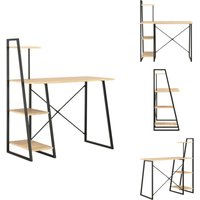 Schreibtisch mit Regaleinheit Schwarz und Eiche 102×50×117 cm - Bürostuhl - Schreibtisch - Home Office - Computerarbeitsplatz - Regal Schreibtisch mit Regaleinheit Schwarz und Eiche 102×50×117 cm - Bürostuhl - Schreibtisch - Home Office - Computerarbeitsplatz - Regal von VIDAXL