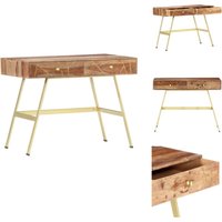 Schreibtisch mit Schubladen 100x55x75 cm Massivholz Palisander - Industrieller Schreibtisch - Holzsreibtisch - Palisander Schreibtisch - Schreibtisch von VIDAXL