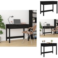Vidaxl - Schreibtisch mit Schubladen Schwarz 100x50x78 cm Massivholz - Schwarzer Schreibtisch - Massiver Holtschreibtisch - Kiefernschreibtisch Vidaxl - Schreibtisch mit Schubladen Schwarz 100x50x78 cm Massivholz - Schwarzer Schreibtisch - Massiver Holtschreibtisch - Kiefernschreibtisch von VIDAXL
