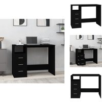 Schreibtisch mit Schubladen Schwarz 102x50x76 cm Holzwerkstoff - Bürostuhl - Schreibtisch Schwarz - Home Office - Holzwerkstoffmöbel - Moderner Schreibtisch mit Schubladen Schwarz 102x50x76 cm Holzwerkstoff - Bürostuhl - Schreibtisch Schwarz - Home Office - Holzwerkstoffmöbel - Moderner von VIDAXL