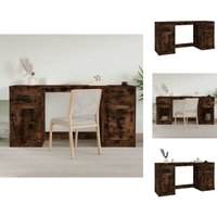 Schreibtische - Living Schreibtisch mit Stauraum Räuchereiche Holzwerkstoff von VIDAXL