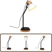 Schreibtischlampe 25 W Weiß 18x18x60 cm E27 - Tischleuchte - Industrielampen - Stehlampe - Wohnraumbeleuchtung - Schlafzimmerlampe Schreibtischlampe 25 W Weiß 18x18x60 cm E27 - Tischleuchte - Industrielampen - Stehlampe - Wohnraumbeleuchtung - Schlafzimmerlampe von VIDAXL