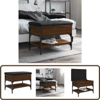 Schuhbank Braun Eichen-Optik 62x42x45 cm Holzwerkstoff - Schuhbank - Flurbank - Garderobe - Einbaubank - Beistelltisch von VIDAXL