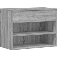 Schuhbank,Sitzbank Grau Sonoma 60x30x45 cm Holzwerkstoff vidaXL von BONNEVIE