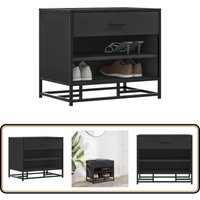 Schuhbank Schwarz 60x40x53,5 cm Holzwerkstoff und Metall - Vidaxl von VIDAXL