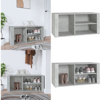 Vidaxl - Schuhregal Betongrau 100x35x45 cm Holzwerkstoff - Schuhschrank - Schuhregal - Holzwerkstoff Möbel - Garderobe - Flurmöbel - Home & Living von VIDAXL