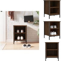 Schuhregal Braun Eichen-Optik 38x35x50 cm Holzwerkstoff - Schuhregal - Schuhschrank - Holzwerkstoffmöbel - Eiche Optik - Wohnzimmer Dekoration von VIDAXL