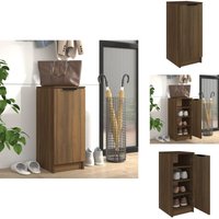 Schuhschrank Braun Eichen-Optik 30x35x70 cm Holzwerkstoff - Schuhschrank - Holzwerkstoff - Eiche Optik - Garderobe - Einbauschrank von VIDAXL