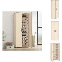 Vidaxl - Schuhschrank Creme 60x30x166 cm Stoff - Schuhschrank - Schuhregal - Garderobe - Einbauschrank - Aufbewahrungssystem von VIDAXL