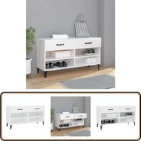 Schuhschrank Hochglanz-Weiß 102x35x55 cm Holzwerkstoff - Schuhschrank - Schrank - Garderobe - Holzwerkstoffmöbel - Weißer Schuhschrank Schuhschrank Hochglanz-Weiß 102x35x55 cm Holzwerkstoff - Schuhschrank - Schrank - Garderobe - Holzwerkstoffmöbel - Weißer Schuhschrank von VIDAXL