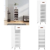 Schuhschrank Hochglanz-Weiß 30x35x105 cm Holzwerkstoff - Schuhschrank - Holzwerkstoffmöbel - Garderobe - Einbauschrank - Weißer Schuhschrank - Home & Schuhschrank Hochglanz-Weiß 30x35x105 cm Holzwerkstoff - Schuhschrank - Holzwerkstoffmöbel - Garderobe - Einbauschrank - Weißer Schuhschrank - Home & von VIDAXL