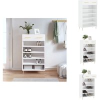Schuhschrank Hochglanz-Weiß 60x35x105 cm Holzwerkstoff - Schuhschrank - Garderobe - Einbauschrank - Wohnzimmermöbel - Schlafzimmermöbel Schuhschrank Hochglanz-Weiß 60x35x105 cm Holzwerkstoff - Schuhschrank - Garderobe - Einbauschrank - Wohnzimmermöbel - Schlafzimmermöbel von VIDAXL