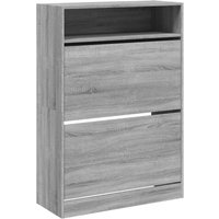 Schuhschrank mit 2 Klappen Grau Sonoma 80x34x116 cm Vidaxl von VIDAXL
