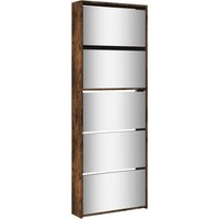 Schuhschrank mit Spiegel 5 Fächer Räuchereiche 63x17x169,5 cm Vidaxl Schuhschrank mit Spiegel 5 Fächer Räuchereiche 63x17x169,5 cm Vidaxl von VIDAXL