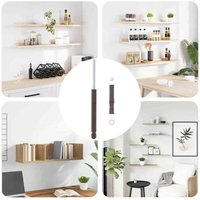 Schwebende Regalträger 12 pcs Braun Ø10 x 170 mm Stahl vidaXL von VIDAXL