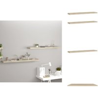 Schwebende Wandregale 2 Stk. Eichefarben 120x23,5x3,8 cm mdf - Schwebendes Regal - Wandregal - Eichenholz - Holzregal - Wohnraumdeko Schwebende Wandregale 2 Stk. Eichefarben 120x23,5x3,8 cm mdf - Schwebendes Regal - Wandregal - Eichenholz - Holzregal - Wohnraumdeko von VIDAXL