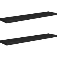 Bonnevie - Schwebende Wandregale 2 Stk. Wandboard Schwarz 120x23,5x3,8 cm mdf vidaXL von BONNEVIE