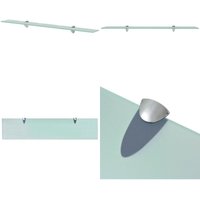 Schwebendes Regal Glas 90x20 cm 8 mm - Wandregal - Glasregal - Schwebendes Regal - Modernes Regal - Badezimmerregal - Home & Living von VIDAXL