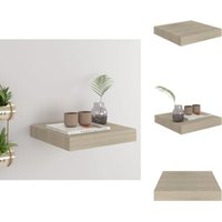 Schwebendes Wandregal Eichefarben 23x23,5x3,8 cm mdf - Wandregal - Schwebendes Regal - Eichefarben - Holzregal - Wohnraumdeko Schwebendes Wandregal Eichefarben 23x23,5x3,8 cm mdf - Wandregal - Schwebendes Regal - Eichefarben - Holzregal - Wohnraumdeko von VIDAXL