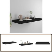 Schwebendes Wandregal Schwarz 60x23,5x3,8 cm mdf - Schwebendes Regal - Wandregal - Schwarzes Regal - Minimalistisches Regal - Wohnraumdeko von VIDAXL