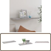 Schweberegal Betongrau 80x23,5x3,8 cm mdf - Schweberegal - Wandregal - Regal - Beton Grau - Wohnwandgestaltung von VIDAXL