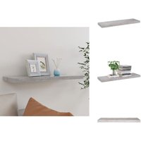 Schweberegal Betongrau 80x23,5x3,8 cm mdf - Schweberegal - Wandregal - Regal - Beton Grau - Wohnwandgestaltung von VIDAXL