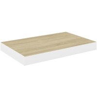 Bonnevie - Schweberegal Wandregale Eichenoptik und Weiß 40x23x3,8 cm mdf vidaXL von BONNEVIE