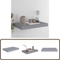Schweberegal Grau 40x23x3,8 cm mdf - Schweberegal - Wandregal - Regal Grau - Regal Mit Metallgestell - Wohnwandgestaltung von VIDAXL