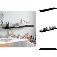 Vidaxl - Schweberegal Hochglanz-Schwarz 120x23,5x3,8 cm mdf - Schweberegal - Wandregal - Schwarz - Regal - Wohnwand von VIDAXL