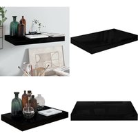 Schweberegal Hochglanz-Schwarz 40x23x3,8 cm mdf - Schweberegal - Wandregal - Schwarz - Regal - Wohnraumdeko - Home & Living Schweberegal Hochglanz-Schwarz 40x23x3,8 cm mdf - Schweberegal - Wandregal - Schwarz - Regal - Wohnraumdeko - Home & Living von VIDAXL
