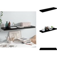 Vidaxl - Schweberegal Hochglanz-Schwarz 90x23,5x3,8 cm mdf - Schweberegal - Wandregal - Schwarz - Regal - Wohnwand von VIDAXL
