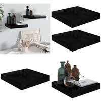 Vidaxl - Schweberegale 2 Stk. Hochglanz-Schwarz 23x23,5x3,8 cm mdf - Schweberegal - Wandregal - Schwarz - Regalset - Wohnwandgestaltung - Home & Vidaxl - Schweberegale 2 Stk. Hochglanz-Schwarz 23x23,5x3,8 cm mdf - Schweberegal - Wandregal - Schwarz - Regalset - Wohnwandgestaltung - Home & von VIDAXL