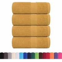 Waschhandtücher 4-tlg. frogn Gold 30x30 cm 100% Baumwolle Vidaxl von VIDAXL