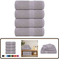 Seiftücher 4 Stk. Grau 30x30 cm 360 g/m² 100% Baumwolle - Vidaxl von VIDAXL