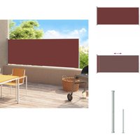 Seitenmarkise Ausziehbar 180x500 cm Braun - Terrassenüberdachung - Sonnenschutz - Seitenmarkise - Gartensonnenblende - Markise von VIDAXL