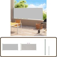 Seitenmarkise Ausziehbar 220x500 cm Grau - Markise - Seitenmarkise - Sonnenschutz - Gartensonnenschutz - Terrassenüberdachung von VIDAXL