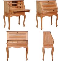 Sekretär 78×42×103 cm Massivholz Mahagoni - Holz Sekretär - Vintage Schreibtisch - Mahagoni Holz - Massiver Schubladenschrank - Büro Möbel - Home & von VIDAXL