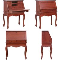 Sekretär Braun 78×42×103 cm Massivholz Mahagoni - Holz Sekretär - Vintage Schreibtisch - Mahagoni Massivholz - Büro Möbel - Schubladenschrank - Home von VIDAXL