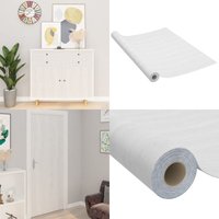 Selbstklebende Möbelfolie Weißes Holz 500 x 90 cm PVC - Möbelfolie - Möbelfolien - Home & Living von VIDAXL