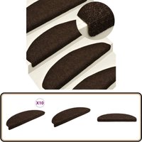 Selbstklebende Treppenmatten 10 Stk. Braun 65x21x4cm Nadelvlies - Stufenmatte - Treppenmatte - Treppenläufer - Rutschfeste Matte - Nadelvlies Selbstklebende Treppenmatten 10 Stk. Braun 65x21x4cm Nadelvlies - Stufenmatte - Treppenmatte - Treppenläufer - Rutschfeste Matte - Nadelvlies von VIDAXL