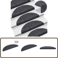 Selbstklebende Treppenmatten 10 Stk. Dunkelgrau 56x17x3 cm - Stufenmatte - Treppenmatte - Treppenschutz - Laufmatte - Anti-Rutsch Matte Selbstklebende Treppenmatten 10 Stk. Dunkelgrau 56x17x3 cm - Stufenmatte - Treppenmatte - Treppenschutz - Laufmatte - Anti-Rutsch Matte von VIDAXL
