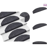 Selbstklebende Treppenmatten 10 Stk. Dunkelgrau 65x21x4 cm - Stufenmatten - Treppenläufer - Treppenbelag - Trittschutz - Rutschfeste Matte Selbstklebende Treppenmatten 10 Stk. Dunkelgrau 65x21x4 cm - Stufenmatten - Treppenläufer - Treppenbelag - Trittschutz - Rutschfeste Matte von VIDAXL