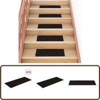 Selbstklebende Treppenmatten 15 Stk. 60x25 cm Dunkelbraun - Stufenmatte - Treppenmatte - Treppenschutz - Rutschfeste Matte - Nadelvliesmatte Selbstklebende Treppenmatten 15 Stk. 60x25 cm Dunkelbraun - Stufenmatte - Treppenmatte - Treppenschutz - Rutschfeste Matte - Nadelvliesmatte von VIDAXL