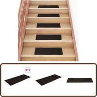 Selbstklebende Treppenmatten 15 Stk. Rechteckig 60x25 cm Braun - Stufenmatten - Treppenläufer - Treppendekoration - Rutschfeste Matte von VIDAXL