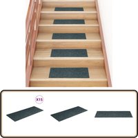Selbstklebende Treppenmatten 15 Stk. Rechteckig 60x25 cm Grün - Stufenmatten - Treppenläufer - Treppendekoration - Anti-Rutschmatte - Nadelvliesmatte von VIDAXL